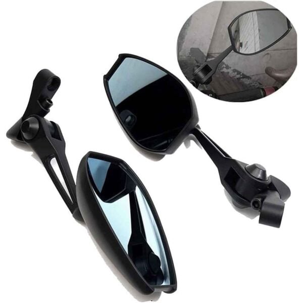 Motosiklet Katlanır Ayna MP35 Siyah Renixpart