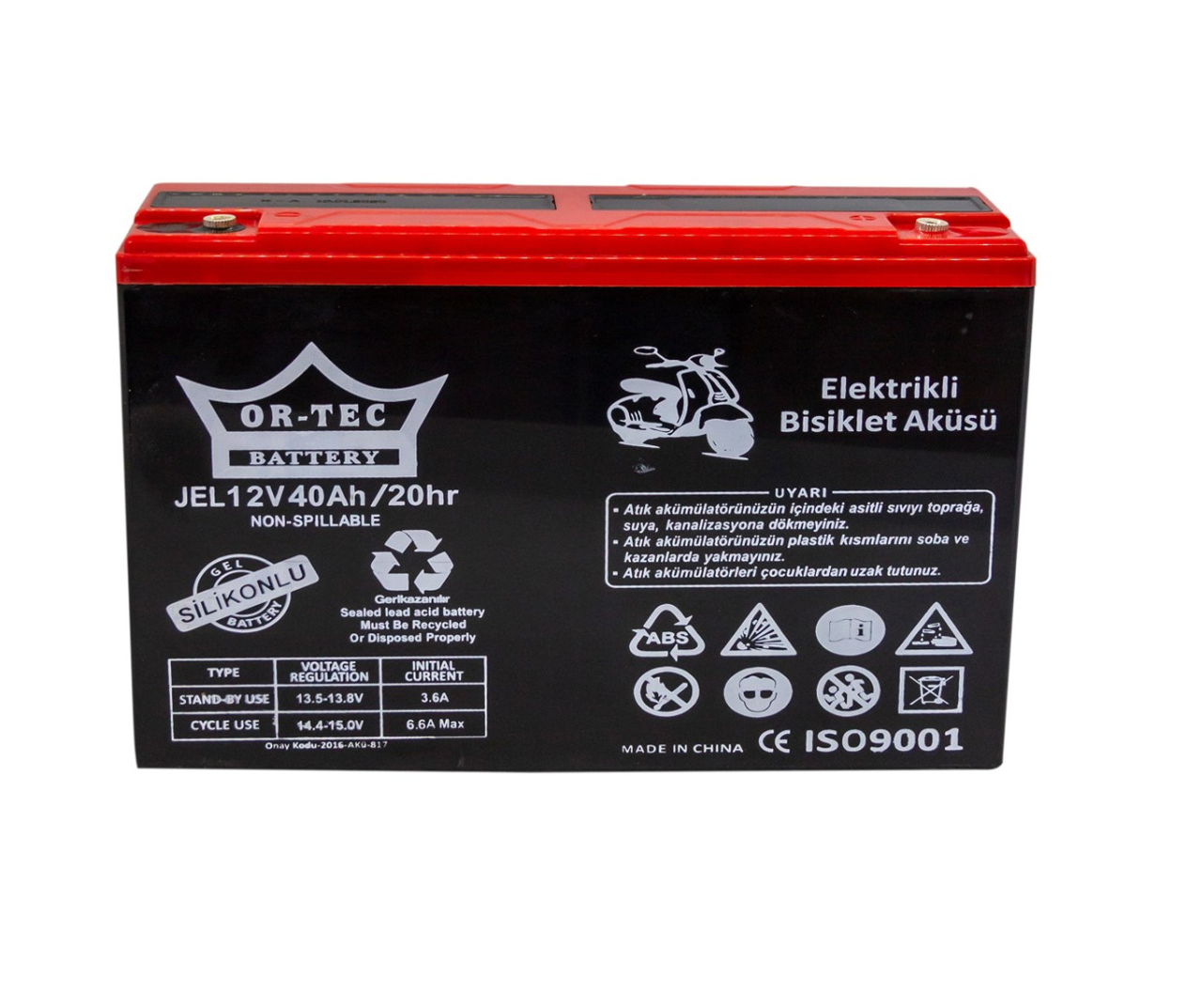 Akü 12v 40ah Jelli Ortec