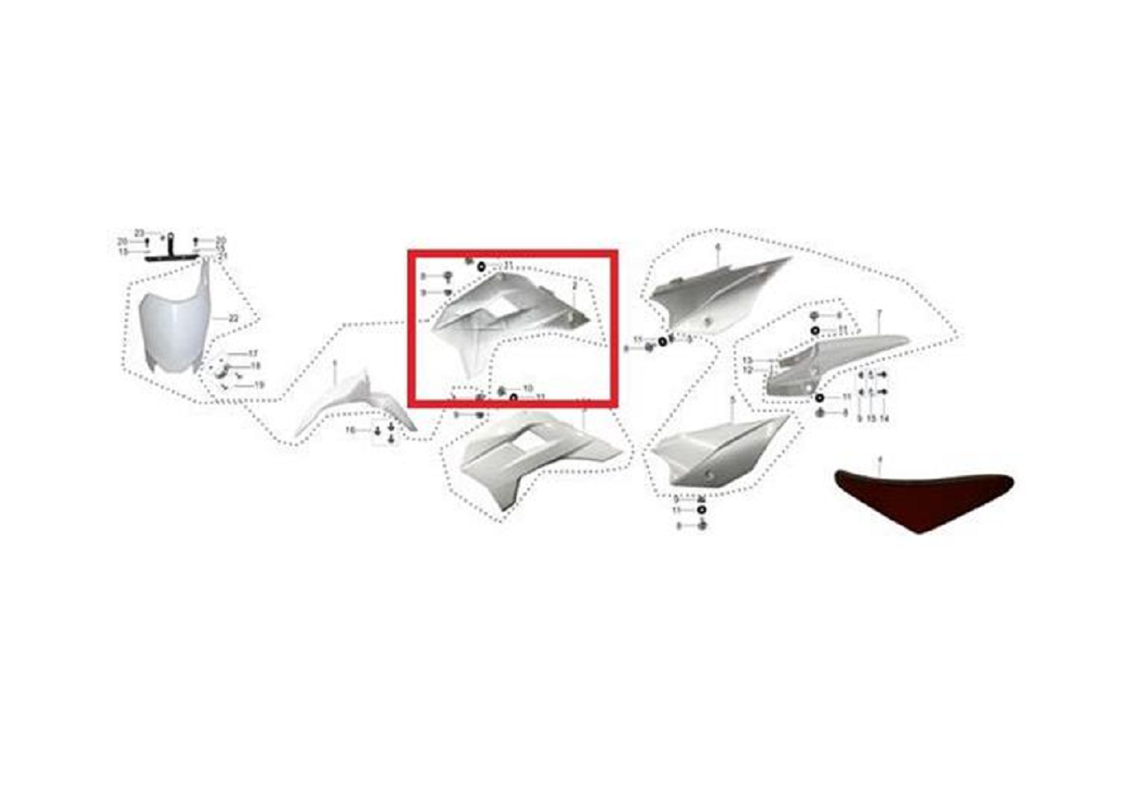 Kayo TT190R Depo Sağ Grenaj Orjinal
