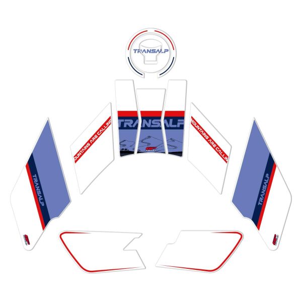 Honda XL750L Transalp 2023-2024 Uyumlu Tank Pad Beyaz GP Kompozit