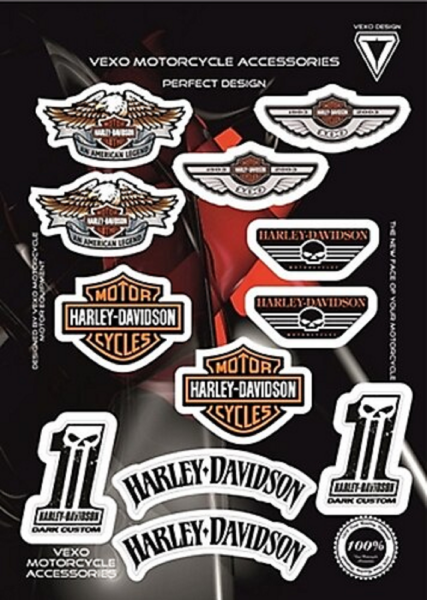 Motosiklet Stikcer Harley Vexo