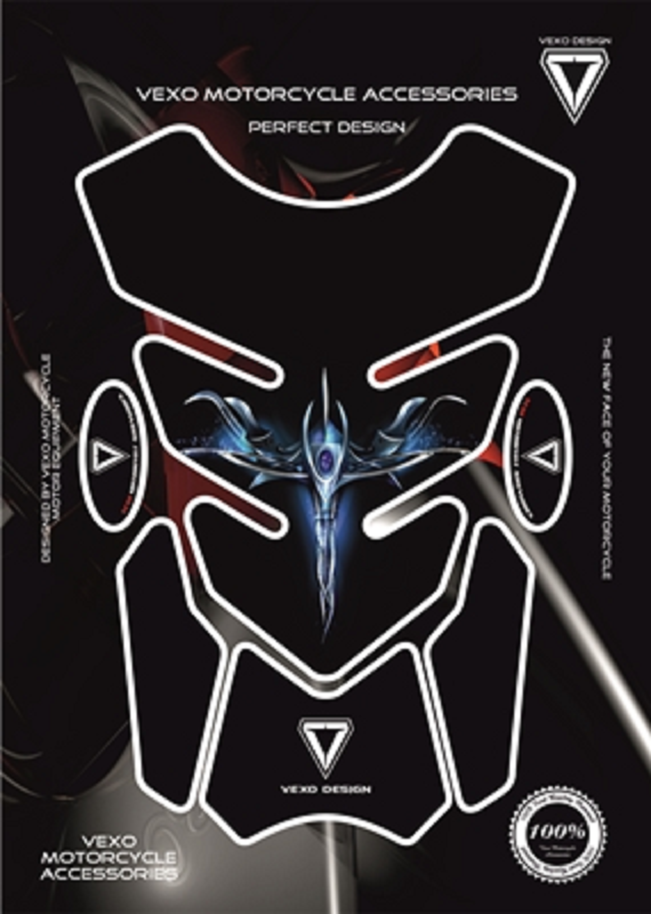 Motosiklet Tankpad X04 Storm Mavi VEXO