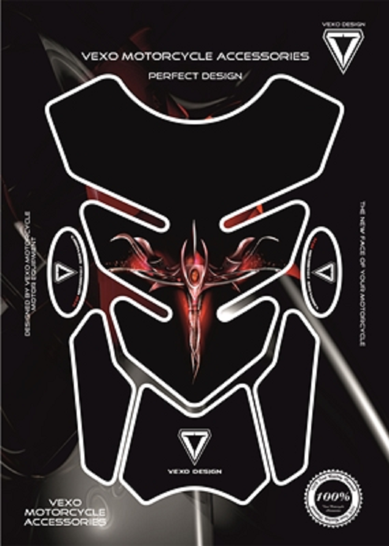 Motosiklet Tankpad X05 Storm Kırmızı VEXO