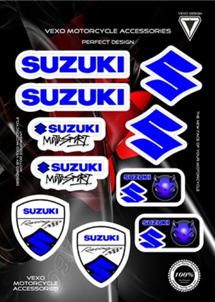 Suzuki Sticker Seti Mavi X24 VEXO