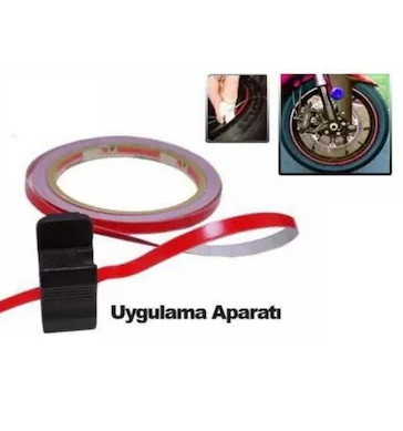 Motosiklet Jant Şeridi Mat Kırmızı Toprock