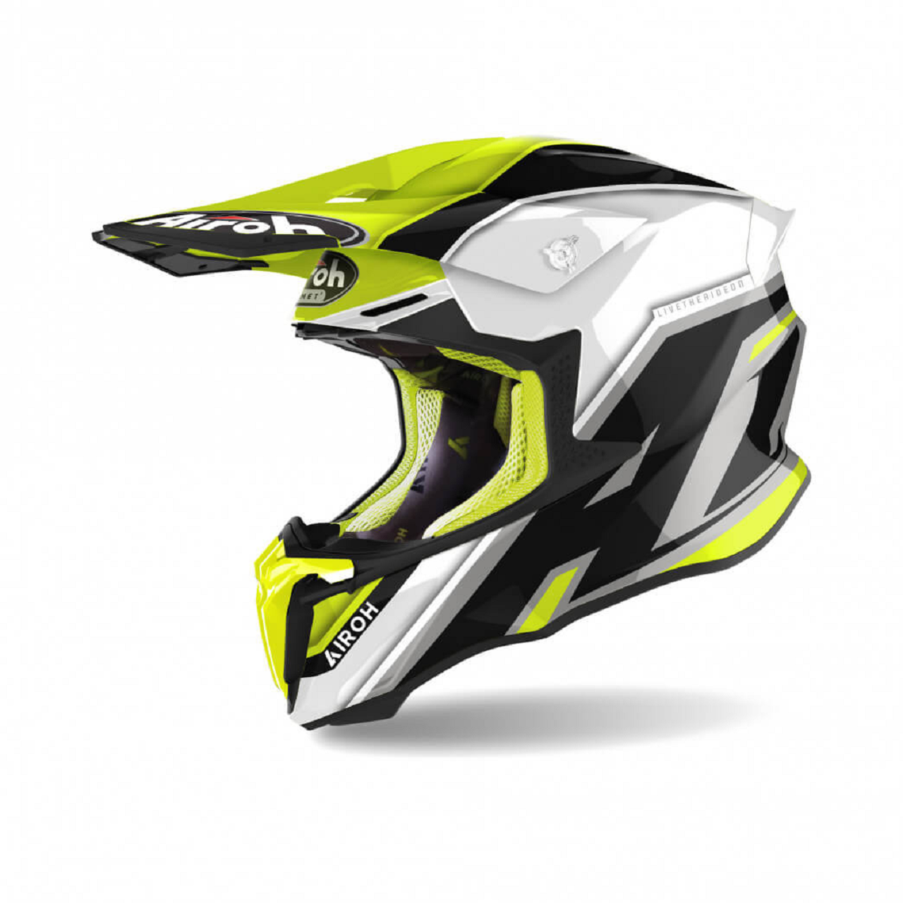 Kask Twist 2.0 Shaken Sarı-Beyaz-Siyah Beden:S (Yellow Gloss) AIROH (Kuyruk Kırık)