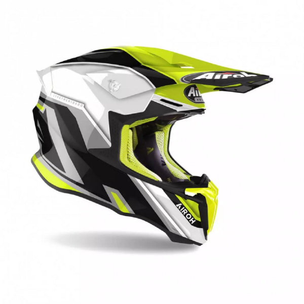 Kask Twist 2.0 Shaken Sarı-Beyaz-Siyah Beden:S (Yellow Gloss) AIROH (Kuyruk Kırık)