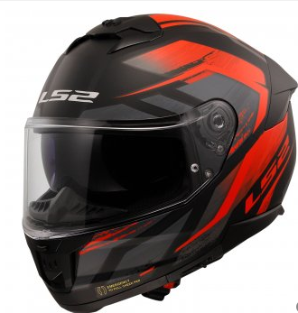 LS2 Stream 2 Fury Mat Siyah Gri Kırmızı Kask Beden: XL