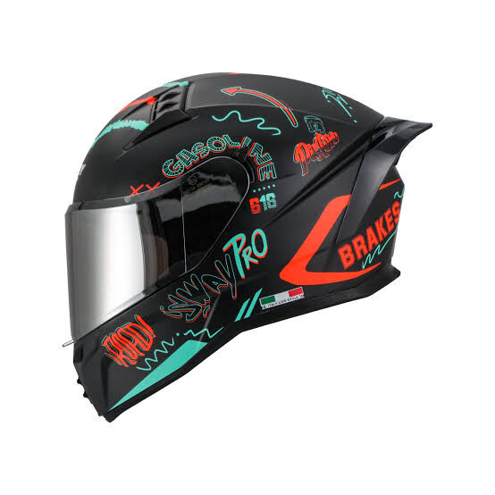 Sway 869 Drift Kask Black Red Beden: M