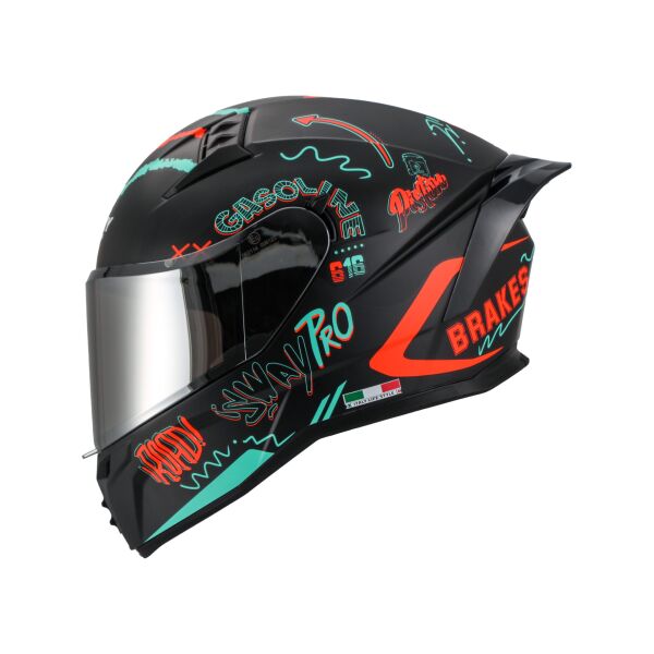 Sway 869 Drift Kask Black Red Beden: XXL