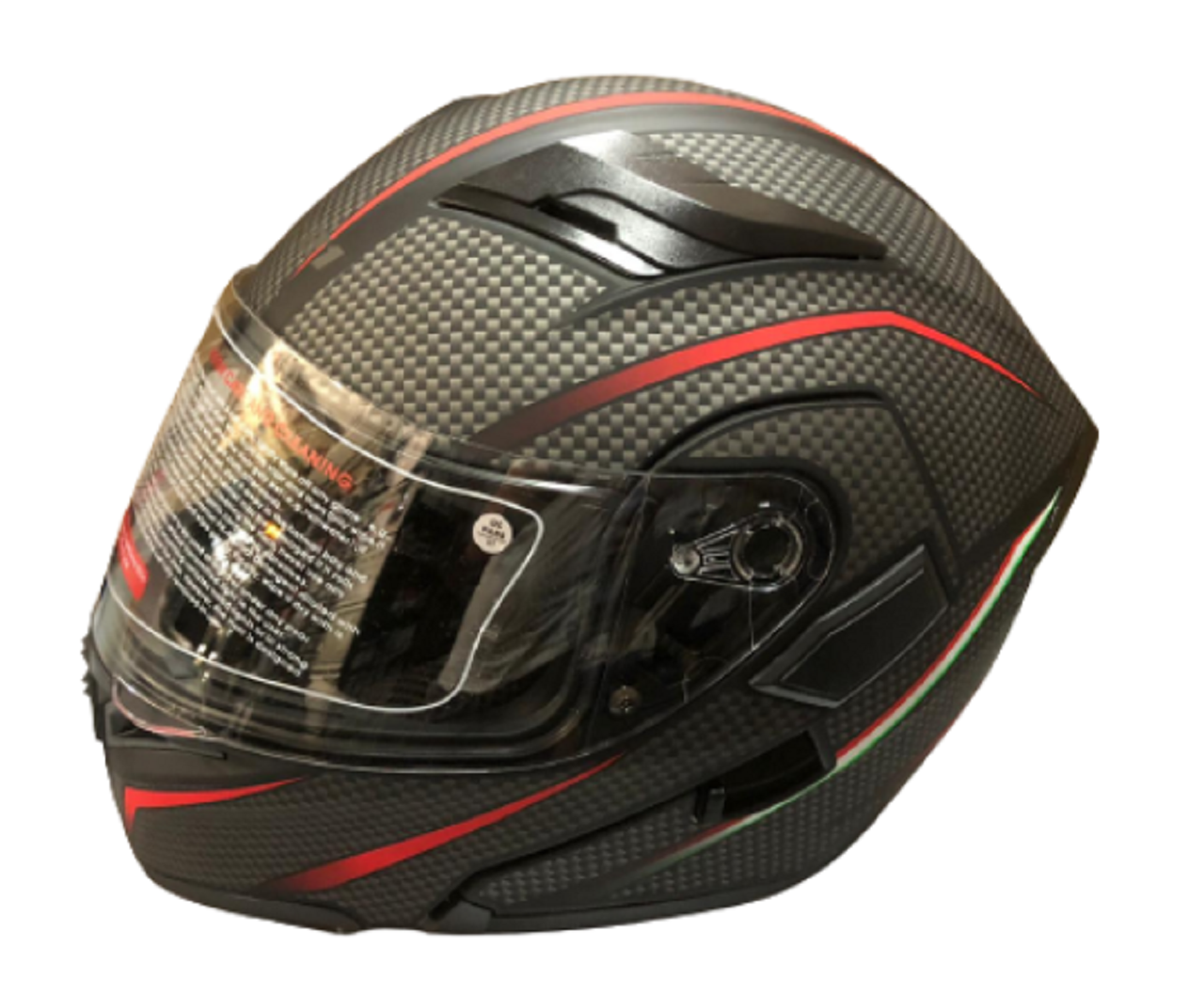 Motosiklet Kask Çene Açılır Vizörlü Mat Siyah-Kırmızı Beden:L JK-21