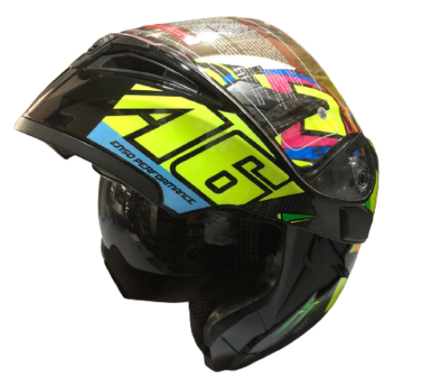 Motosiklet Kask Çene Açılır Vizörlü Rossi 46 Beden: L JK-21