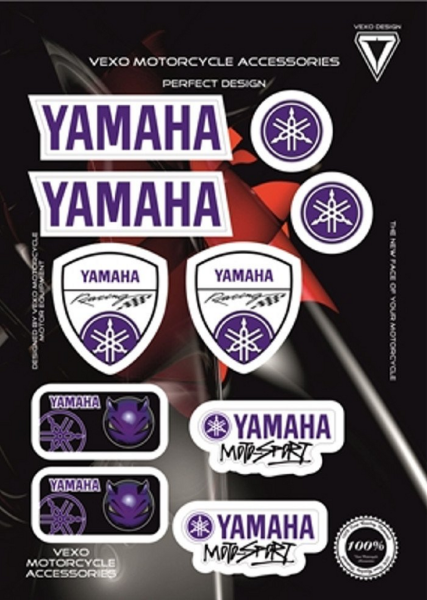 Motosiklet Stıker Seti Yamaha Mavi Vexo