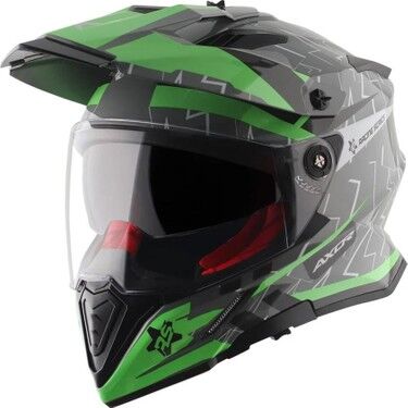 Axor 2025 X-Cross Kask Flash Dual Visor Dull Cool Grey Green-DCGG Beden: L