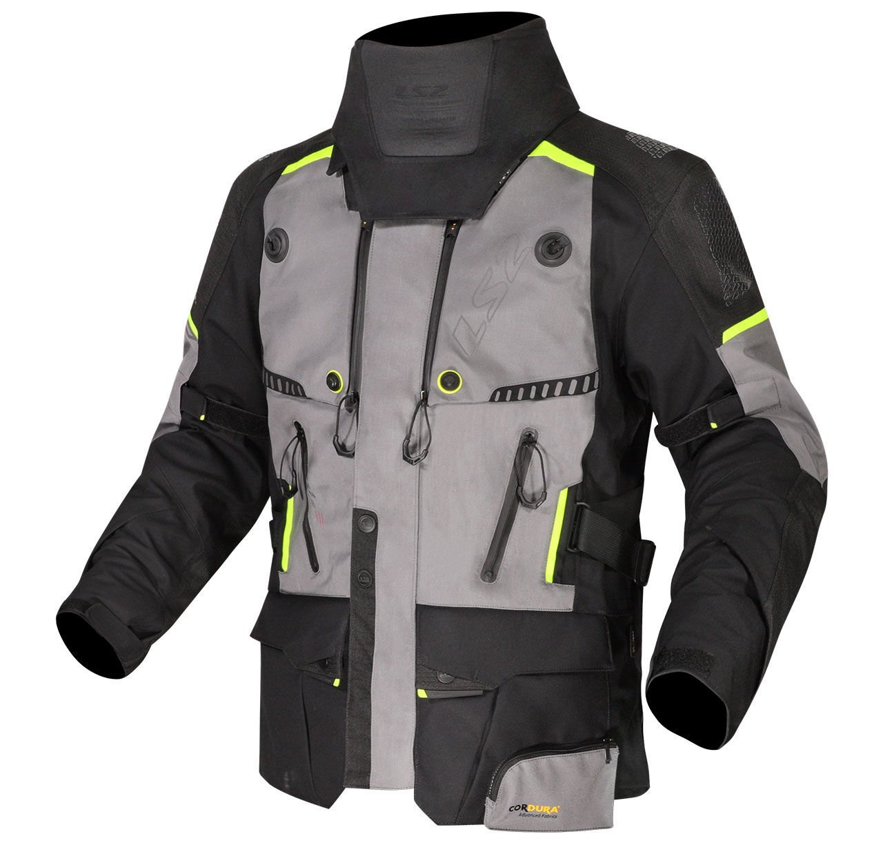 LS2 Apollo Mont Siyah-Gri Neon Sarı Beden: L