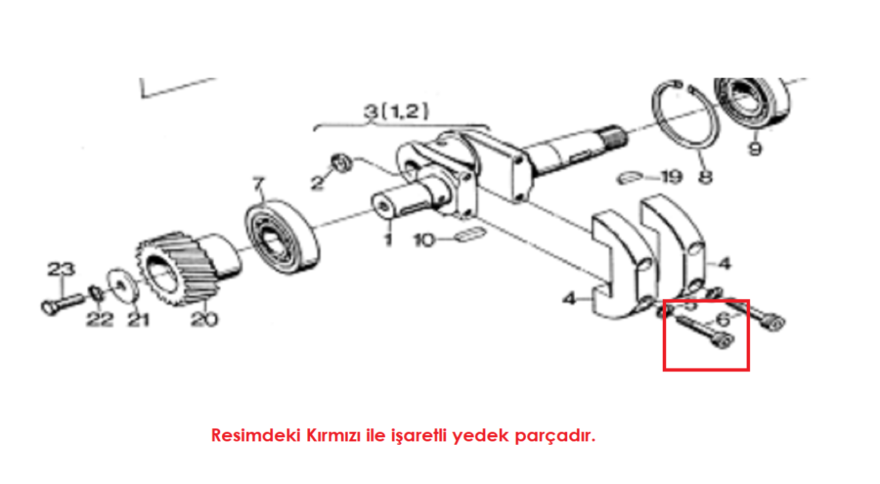 Pancar E-89 Krank Ağırlık Civatası Orjinal