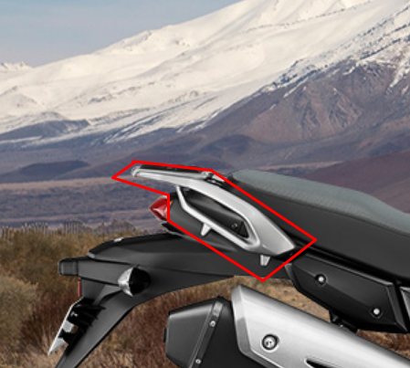 Hero X-Pulse 2V Arka Çanta Demiri Sol Parça Gri Orjinal