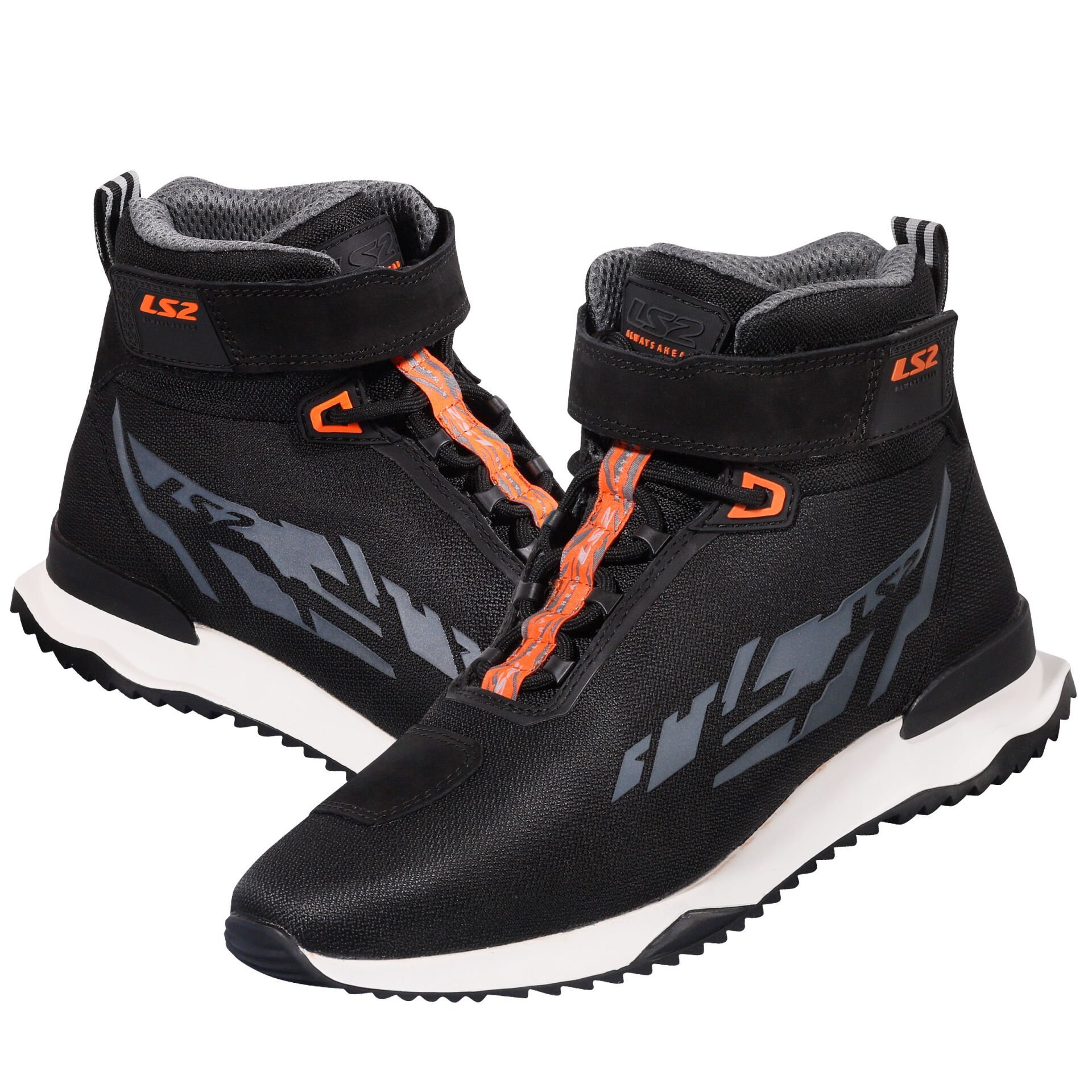 LS2 Acrux Bot Siyah-Turuncu Beden:41