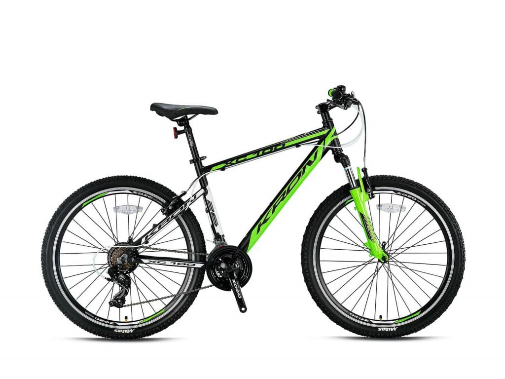 Bisiklet Kron Xc100 27.5'' Mtb V-fren 21 Vites Mat Yeşil-beyaz