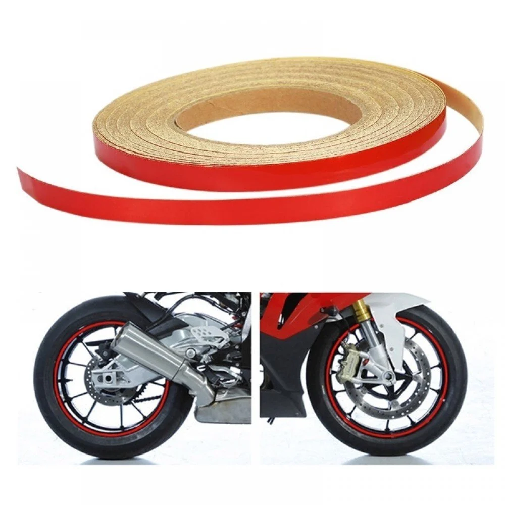 Motosiklet Jant Şeridi Kırmızı Toprock