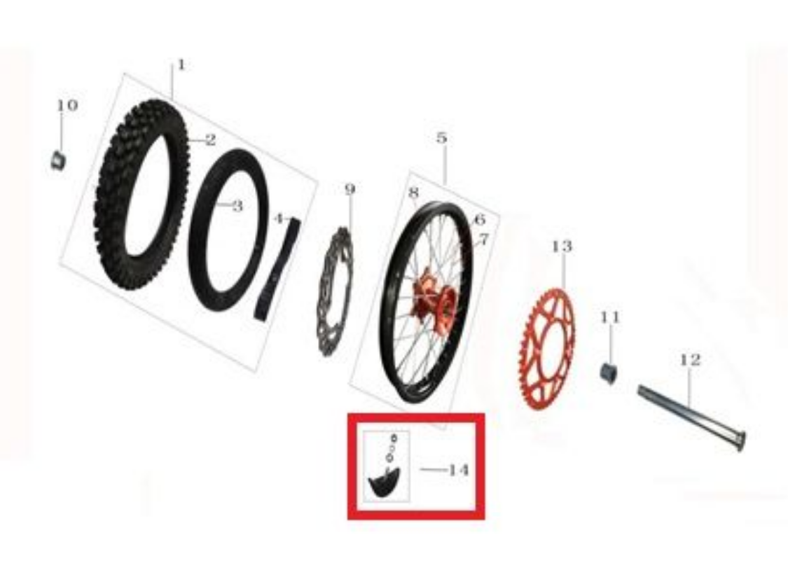 KAYO KT250 Lastik Takozu Arka Motocross - Enduro Orjinal