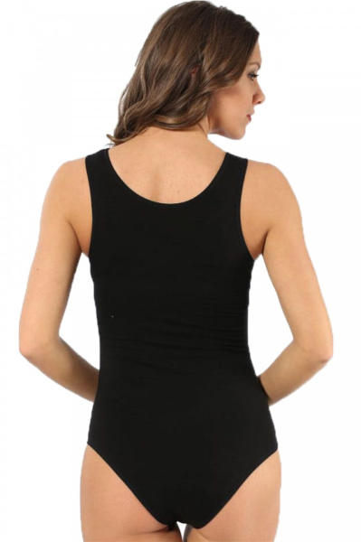Bayan Body Çıtçıtlı Geniş Askılı M Beden Siyah