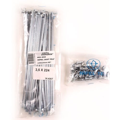 Motosiklet Jant Teli 90D+ Somun 3.5X224mm 36 Adet Velo