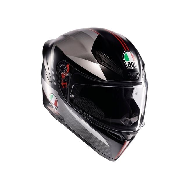 AGV Kask K1S Lap Matt Black-Grey-Red Beden: M