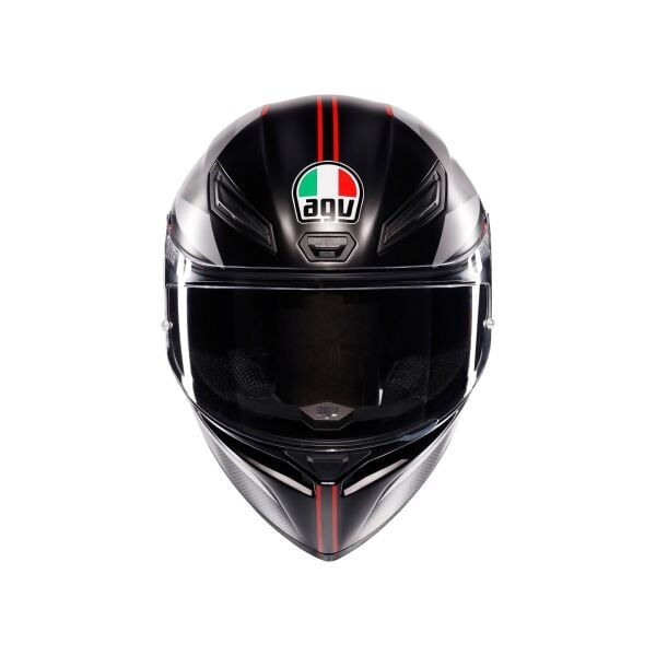AGV Kask K1S Lap Matt Black-Grey-Red Beden: M