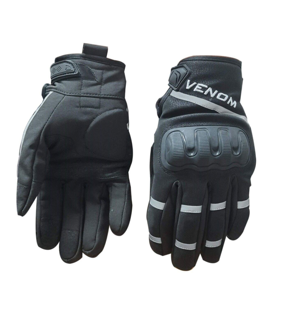 Motosiklet Eldiven 9010 Soft Shell Siyah Beden:M VENOM