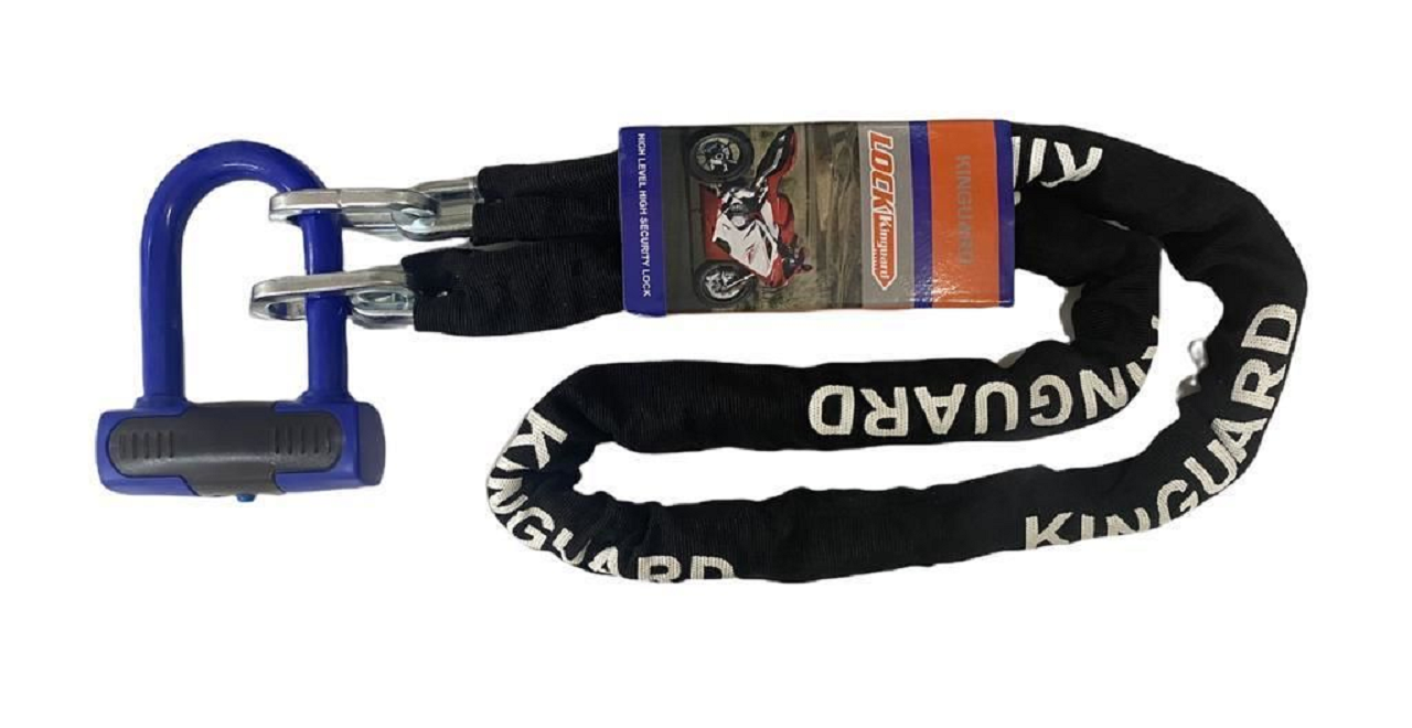 Zincirli Kilit 8X8X1500mm Mavi LOCK Kinguard Taiwan