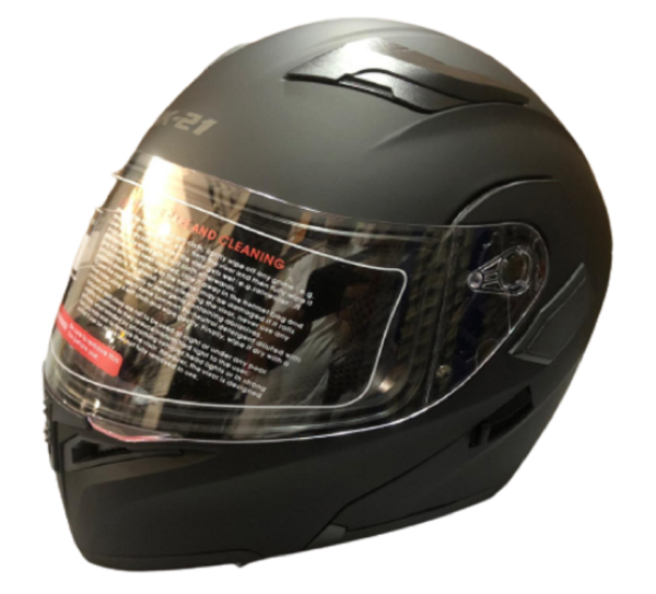 Motosiklet Kask Çene Açılır Vizörlü Mat Siyah Beden: M JK-21