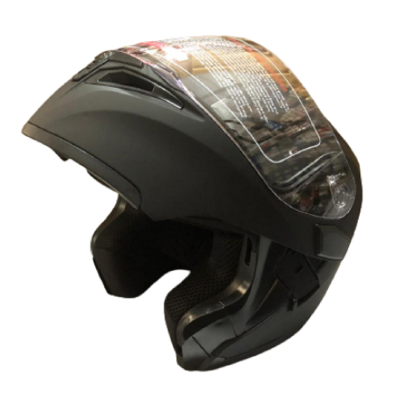 Motosiklet Kask Çene Açılır Vizörlü Mat Siyah Beden: M JK-21