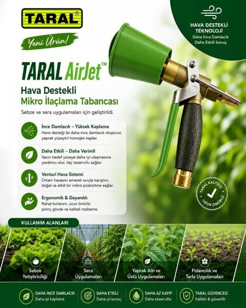 Taral Airjet Sebze ve Sera İlaçlama Tabancası