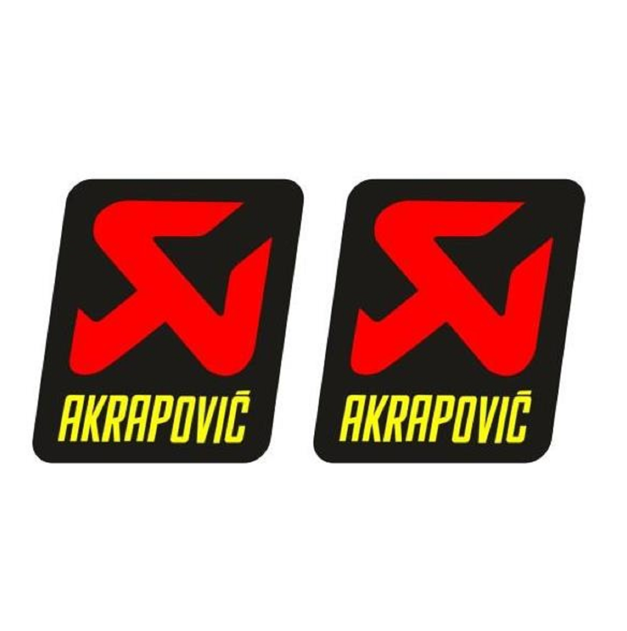Motosiklet Damla Sticker Kare 2 li ''AKRAPOVİC'' Universal Yerli