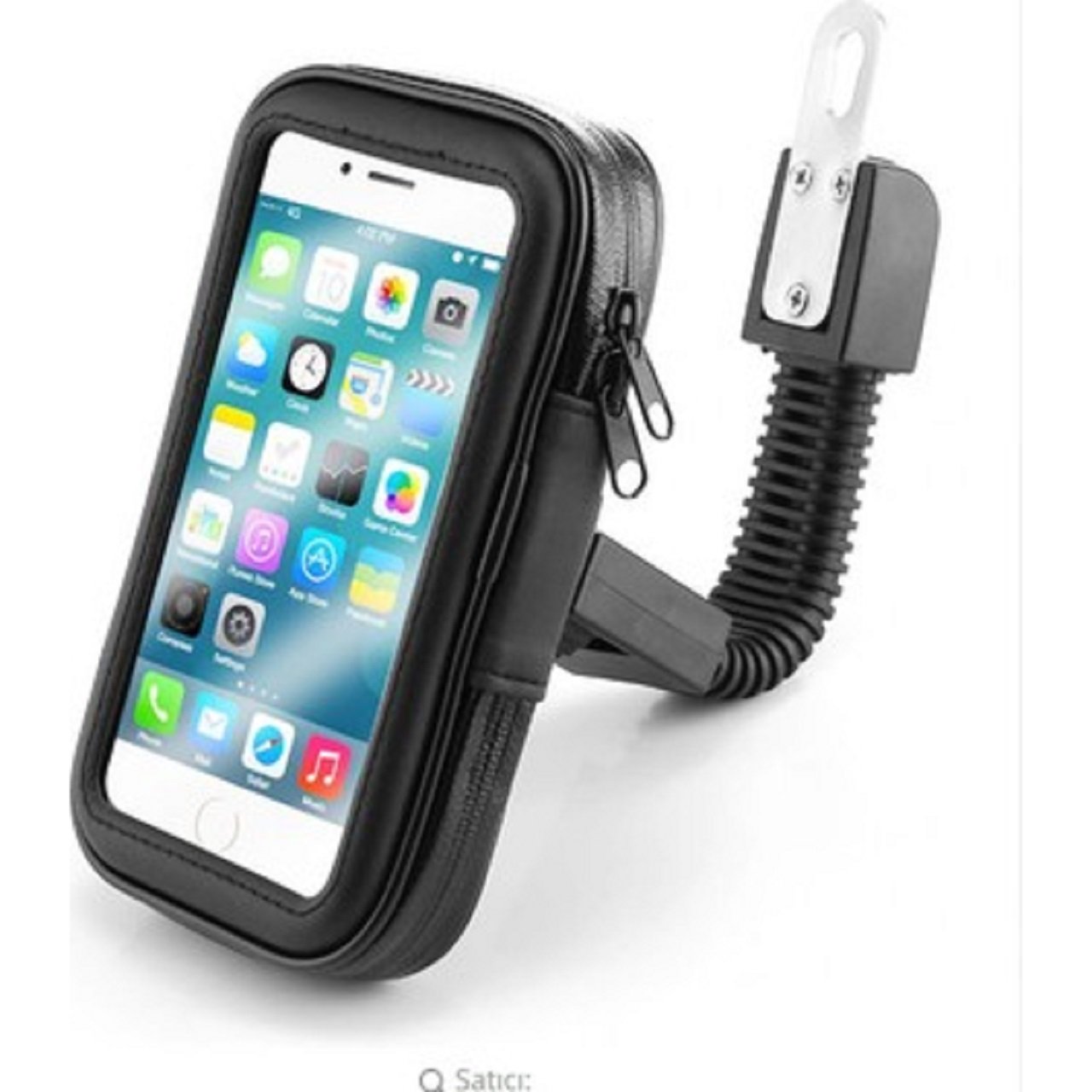 Motosiklet Telefon Tutucu Beden:xl Ayna Bağlantılı Su Geçirmez 160x100x25 Monero