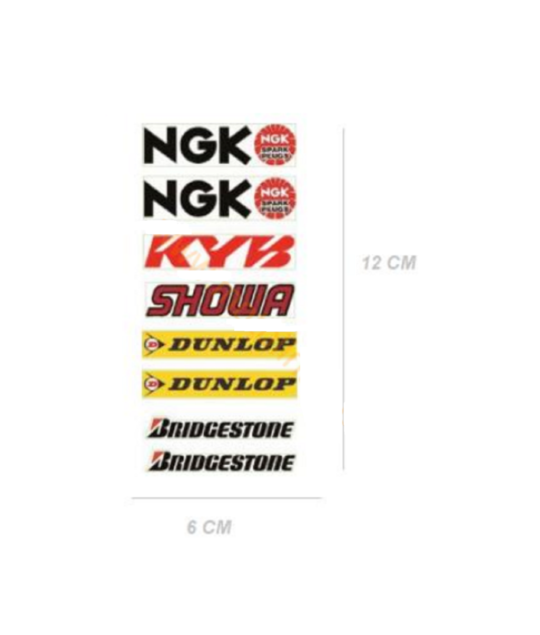 Motosiklet Sticker Seti NGK Mini Set 8 Parça Yerli