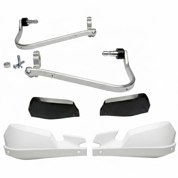 Motosiklet Elcik Koruma Takımı Demirli Brakbusters Modeli Beyaz Renixpart