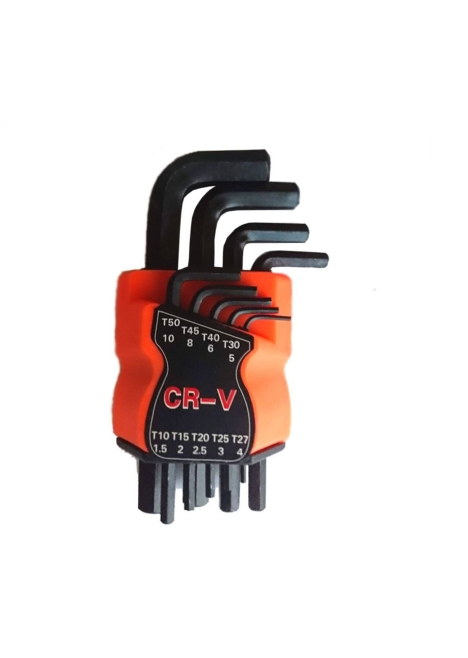 Alyan Anahtar Takımı 9 Parça Düz Alyan CRV Materyal Siyah 120mm Empar