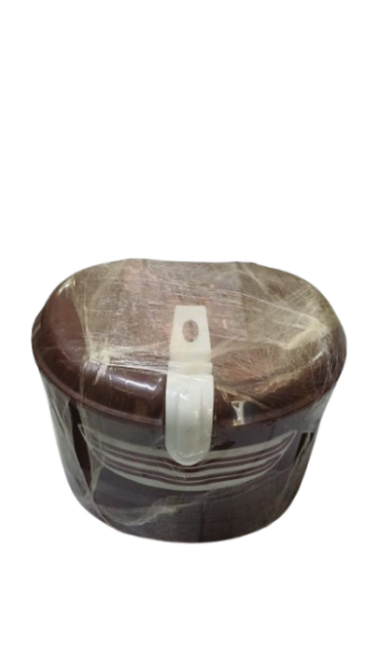 Bisiklet Sepet Plastik Kapaklı Kahverengi - Beyaz Kilitli Renixpart