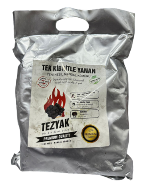 Tezyak Kömür Kolay Yanma (Dumansız) 1 KG