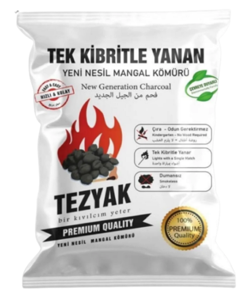 Tezyak Kömür Kolay Yanma (Dumansız) 1 KG