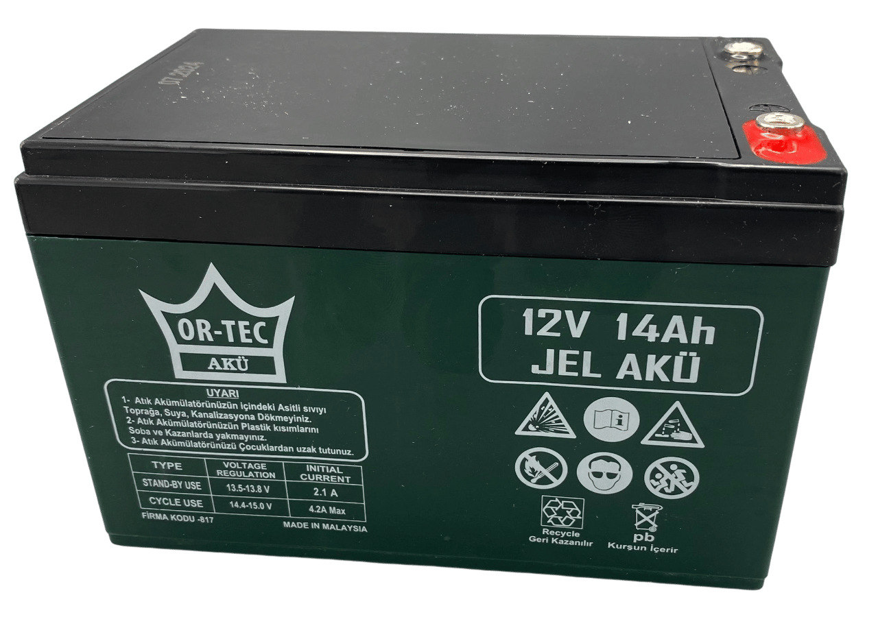 Elektirikli Bisiklet Akü 12V 14AH Ortec