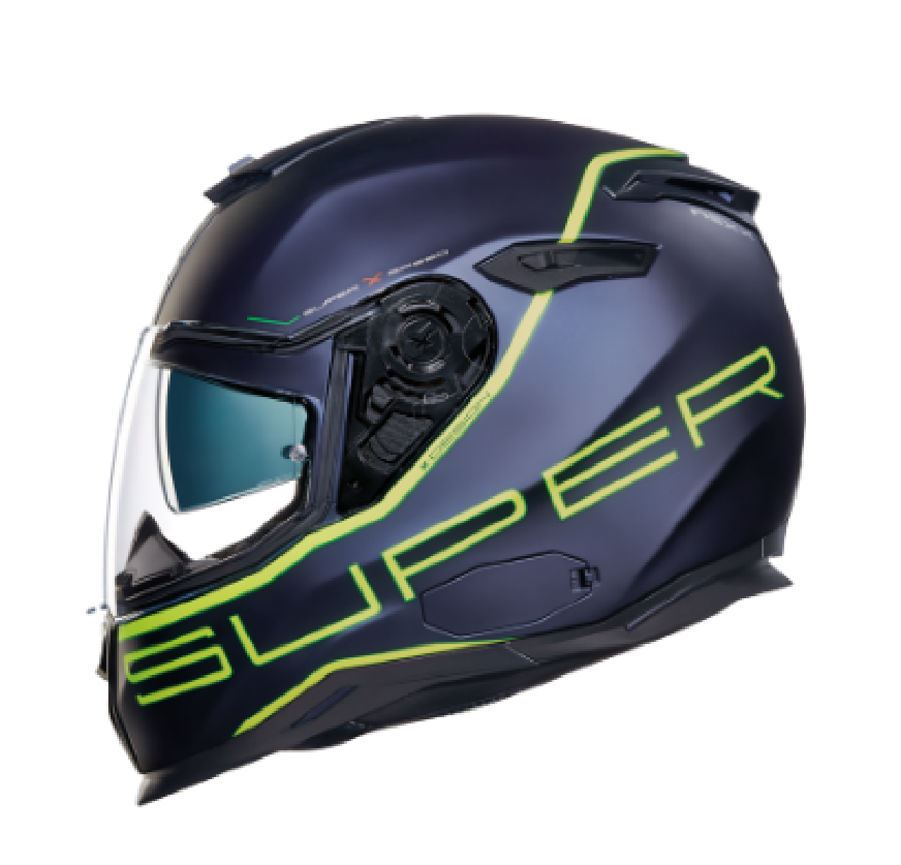 Motosiklet Kask SX-100 SuperSpeed Mavi Yeşil Beden:L Nexx