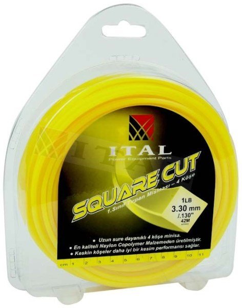 Tırpan Misina Dört Köşe 3.3 Mm 42 Metre Dört Köşe Siyah İtal