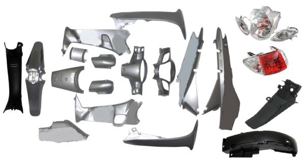 Mondial 100kh Kaporta Seti Far+stop Dahil Gri 21p Prc