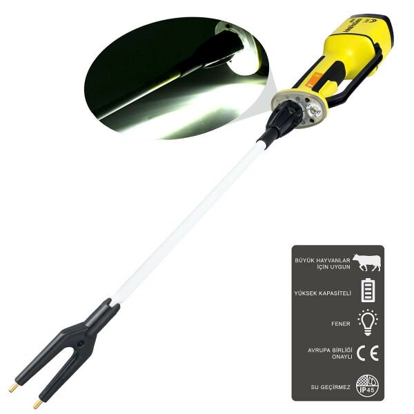 Şarjlı Üvendire Hayvan Şok Cihazı Işıklı