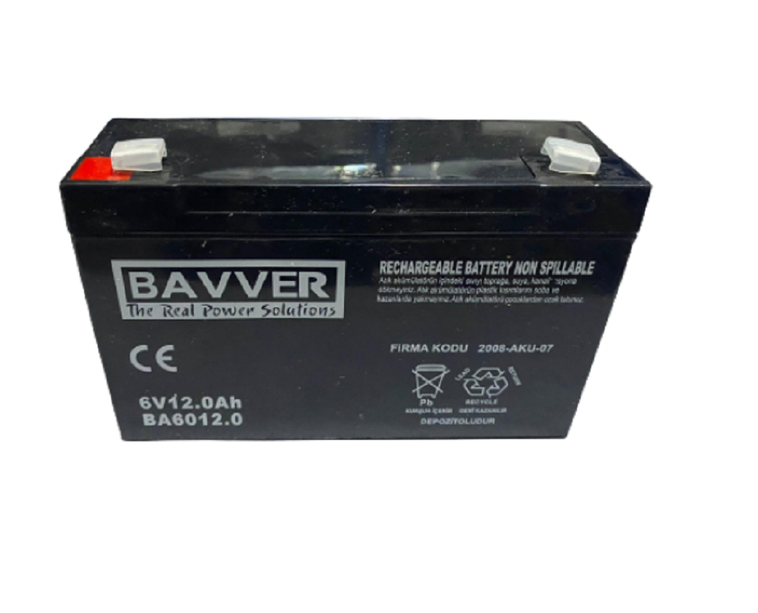Akü 6V 12AH Çocuk Kuru Tip Bavver