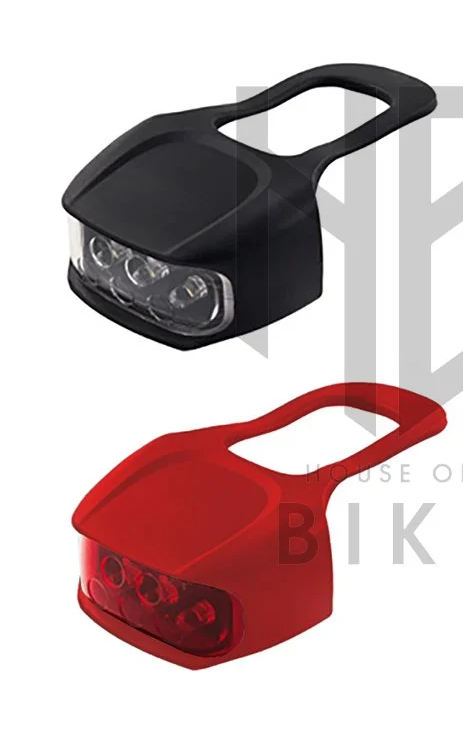 Bisiklet Far-Stop Seti - SNAP SET, Siyah, 5LED, Pilli UMT