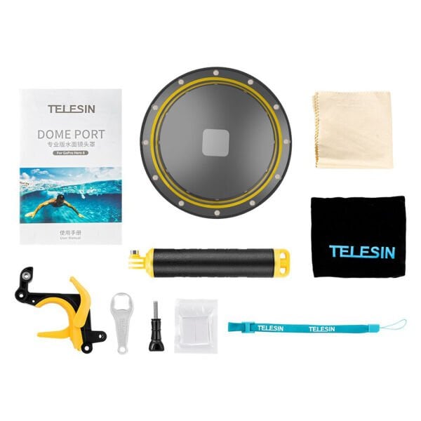 Telesin GoPro Hero 8 Uyumlu Dome Port Seti